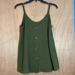 Olive Green Button Down Cami